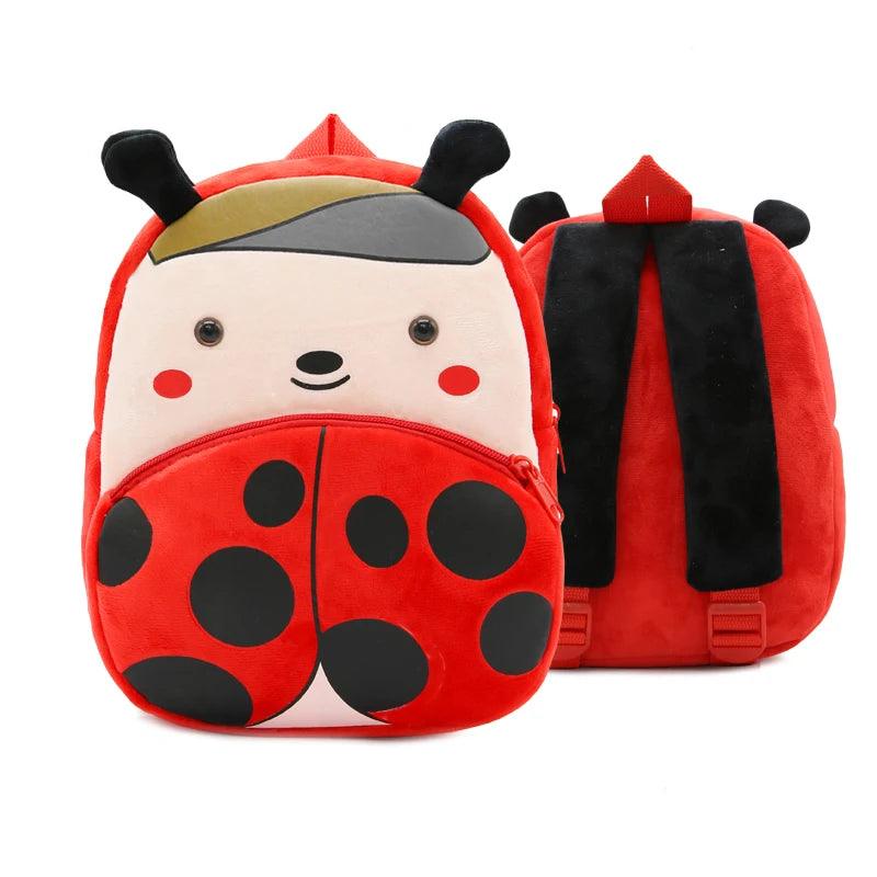 Cartoon Plush Backpack - Ladybird - Backpacks For Tots