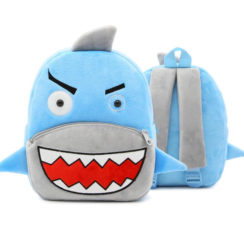 Cartoon Plush Backpack - Shark - Backpacks For Tots
