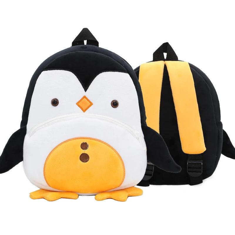 Cartoon Plush Backpack - Penguin - Backpacks For Tots