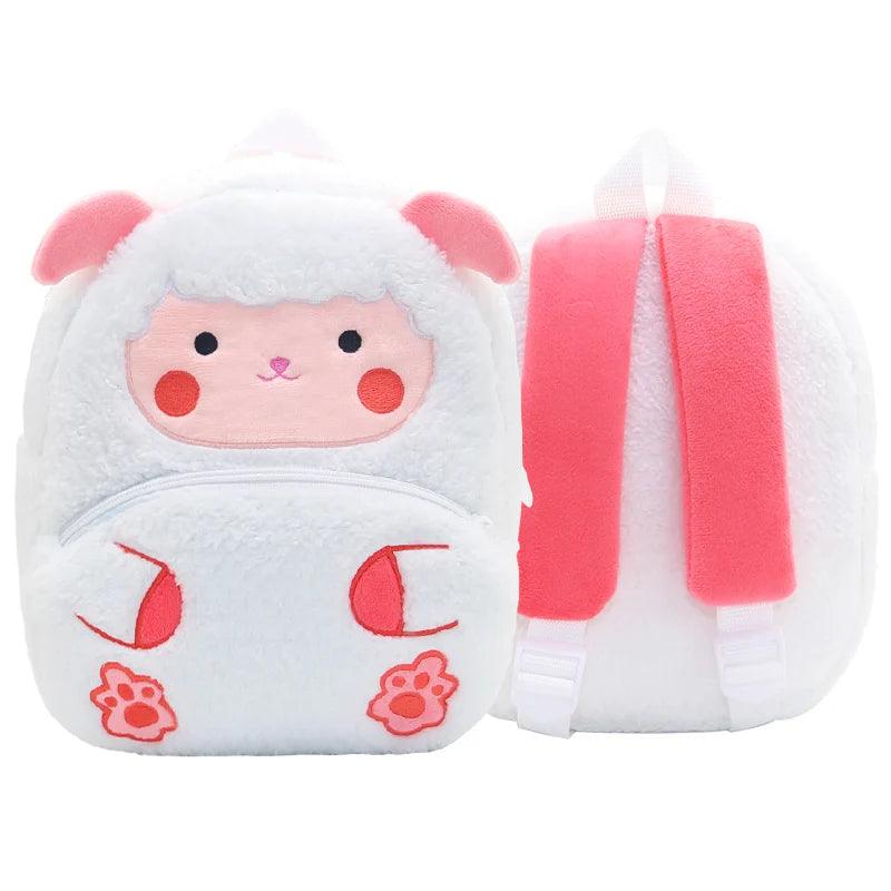 Cartoon Plush Backpack - Lamb - Backpacks For Tots